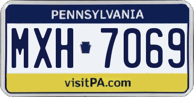 PA license plate MXH7069