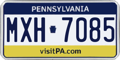 PA license plate MXH7085