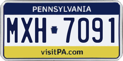 PA license plate MXH7091