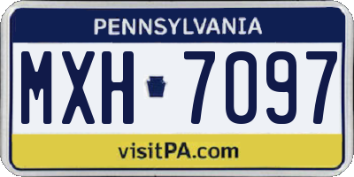 PA license plate MXH7097