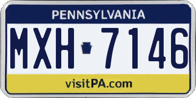 PA license plate MXH7146