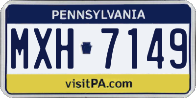 PA license plate MXH7149