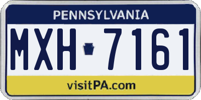 PA license plate MXH7161