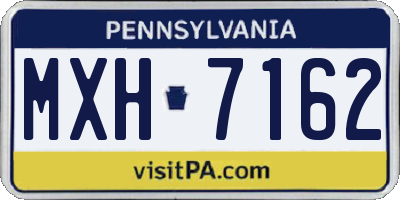 PA license plate MXH7162