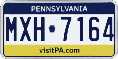 PA license plate MXH7164