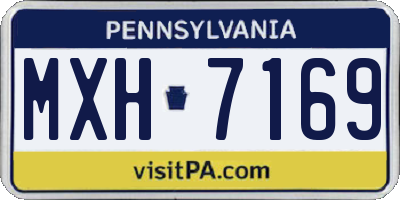 PA license plate MXH7169