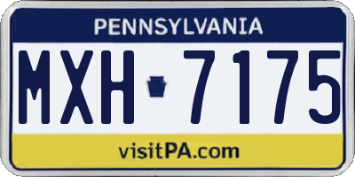 PA license plate MXH7175