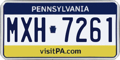 PA license plate MXH7261