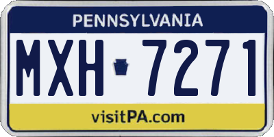 PA license plate MXH7271