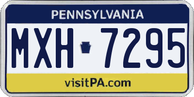 PA license plate MXH7295