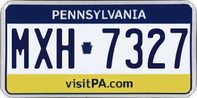 PA license plate MXH7327