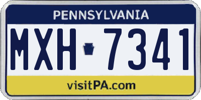 PA license plate MXH7341