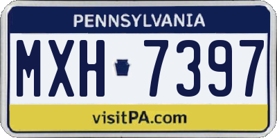 PA license plate MXH7397