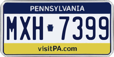 PA license plate MXH7399