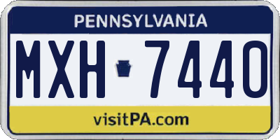 PA license plate MXH7440