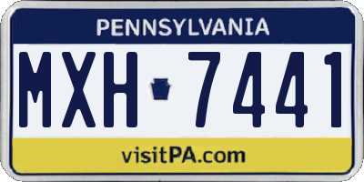 PA license plate MXH7441