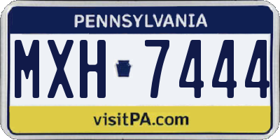 PA license plate MXH7444