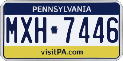 PA license plate MXH7446