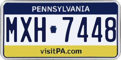 PA license plate MXH7448
