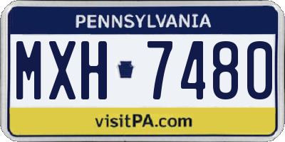 PA license plate MXH7480
