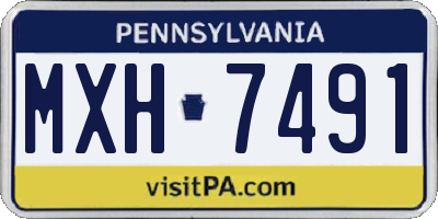 PA license plate MXH7491