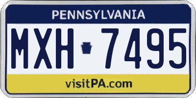 PA license plate MXH7495
