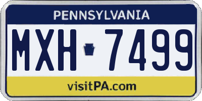 PA license plate MXH7499