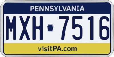 PA license plate MXH7516