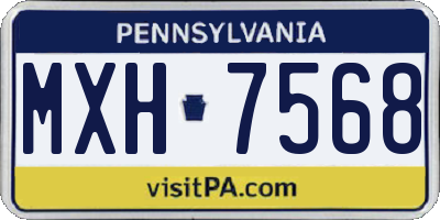PA license plate MXH7568