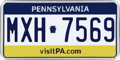PA license plate MXH7569
