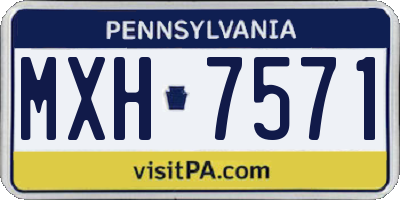 PA license plate MXH7571