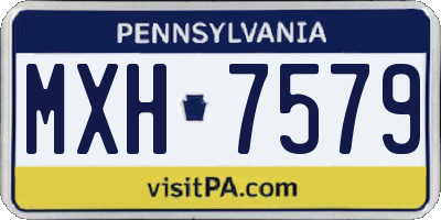 PA license plate MXH7579