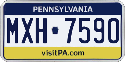 PA license plate MXH7590