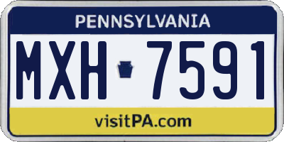 PA license plate MXH7591
