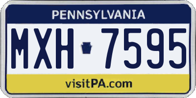 PA license plate MXH7595
