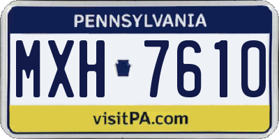 PA license plate MXH7610