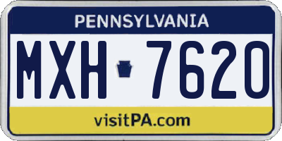 PA license plate MXH7620