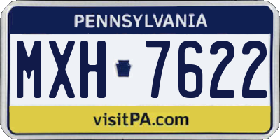 PA license plate MXH7622