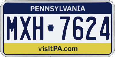 PA license plate MXH7624