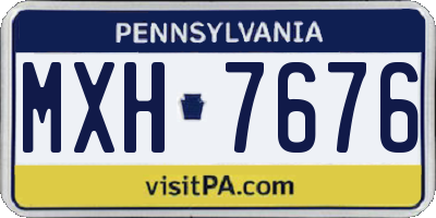 PA license plate MXH7676