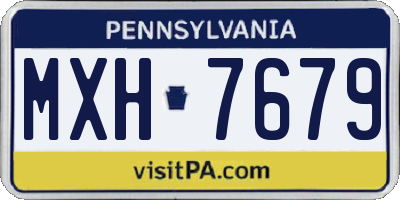 PA license plate MXH7679
