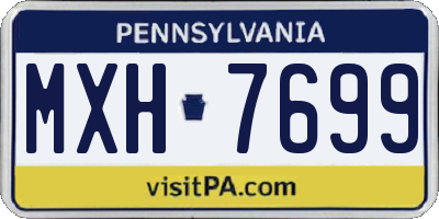 PA license plate MXH7699