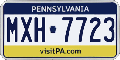 PA license plate MXH7723