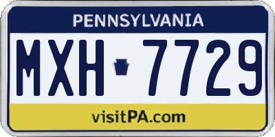 PA license plate MXH7729