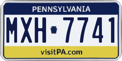 PA license plate MXH7741