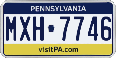 PA license plate MXH7746
