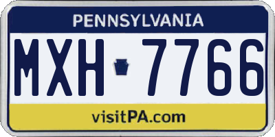 PA license plate MXH7766