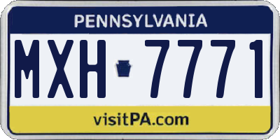 PA license plate MXH7771