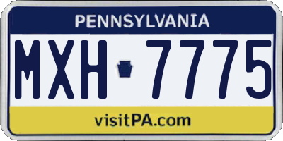PA license plate MXH7775