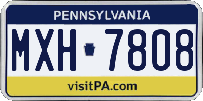 PA license plate MXH7808